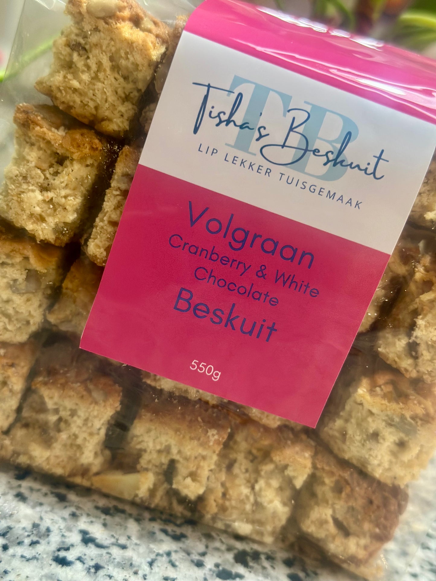 Cranberry & White Chocolate Volgraan Beskuit 550g